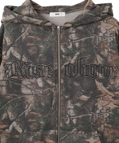 WEGO（ウィゴー）の「WEGO/【25年春夏新作】リアルツリーカモフラBIGZIPパーカー（パーカー・レディース・その他1・FREE）」の19枚目の写真
