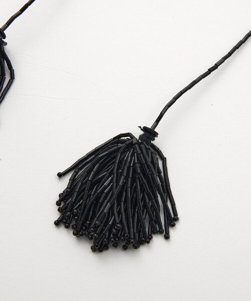 Whim Gazette（ウィムガゼット）の「【SHANNON BOND】ガラスビーズフリンジネックレス（ネックレス・レディース・ブラック・FREE）」の4枚目の写真