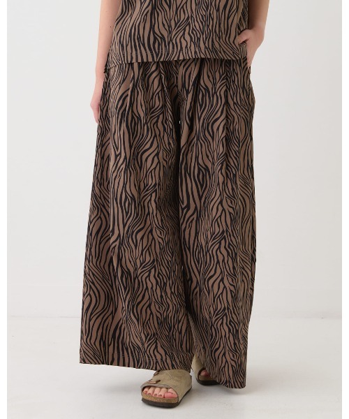 THOUSAND MILE(サウザンドマイル)の「【THOUSAND MILE】FRENCH SLEEVE SHIRT & WIDE PANTS SET/フレンチスリーブシャツ&ワイドパンツ3点セットゼブラ柄(Tシャツ/カットソー・レディース・ゼブラ・FREE)」の6枚目の写真