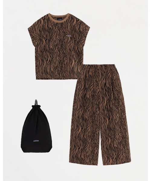 THOUSAND MILE(サウザンドマイル)の「【THOUSAND MILE】FRENCH SLEEVE SHIRT & WIDE PANTS SET/フレンチスリーブシャツ&ワイドパンツ3点セットゼブラ柄(Tシャツ/カットソー・レディース・ゼブラ・FREE)」の13枚目の写真