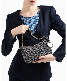 EMPORIO ARMANI | 【エンポリオ アルマーニ】バゲットバッグ ジャカードキャンバス オールオーバーモノグラム(ショルダーバッグ)