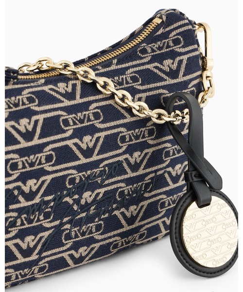 EMPORIO ARMANI（エンポリオアルマーニ）の「【エンポリオ アルマーニ】バゲットバッグ ジャカードキャンバス オールオーバーモノグラム（ショルダーバッグ・レディース・ネイビー系・FREE）」の5枚目の写真