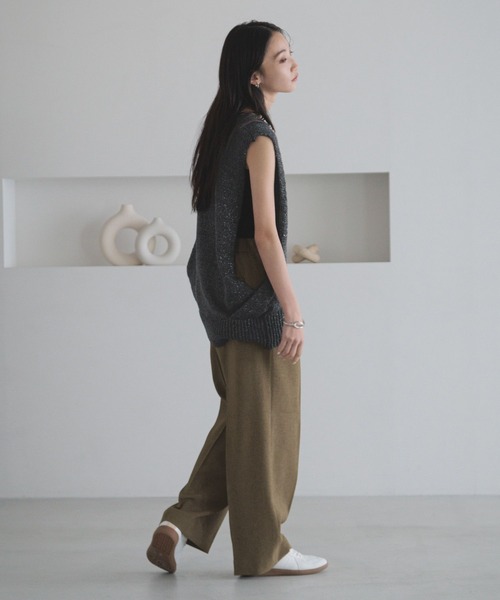 LOWRYS FARM(ローリーズファーム)の「ホップサックワイドパンツ 242754(スラックス・レディース・ブラウン/チャコールグレー/グリーン/グリーン系その他/アイボリー/ブラウン系その他・LARGE/MEDIUM/SMALL)」の19枚目の写真