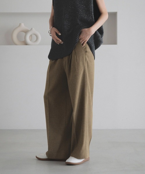 LOWRYS FARM(ローリーズファーム)の「ホップサックワイドパンツ 242754(スラックス・レディース・ブラウン/チャコールグレー/グリーン/グリーン系その他/アイボリー/ブラウン系その他・LARGE/MEDIUM/SMALL)」の22枚目の写真