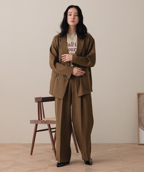 LOWRYS FARM(ローリーズファーム)の「ホップサックワイドパンツ 242754(スラックス・レディース・ブラウン/チャコールグレー/グリーン/グリーン系その他/アイボリー/ブラウン系その他・LARGE/MEDIUM/SMALL)」の10枚目の写真