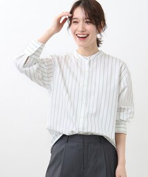 Reflect | 【夏SALE／接触冷感／洗える】ストライプコクーンシルエットシャツ(シャツ/ブラウス)