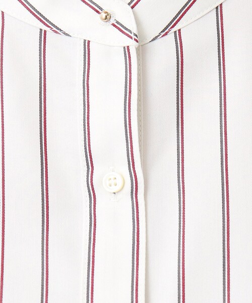 Reflect（リフレクト）の「【夏SALE／接触冷感／洗える】ストライプコクーンシルエットシャツ（シャツ/ブラウス・レディース・ベージュ系その他5/ホワイト系5/サックスブルー系2・15 /13/11/09/07/05/17）」の11枚目の写真