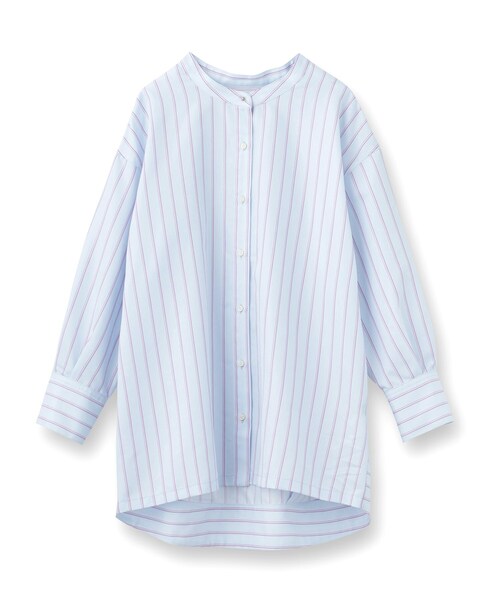 Reflect（リフレクト）の「【夏SALE／接触冷感／洗える】ストライプコクーンシルエットシャツ（シャツ/ブラウス・レディース・ベージュ系その他5/ホワイト系5/サックスブルー系2・15 /13/11/09/07/05/17）」の12枚目の写真