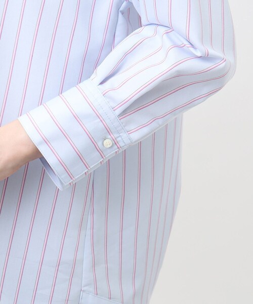 Reflect（リフレクト）の「【夏SALE／接触冷感／洗える】ストライプコクーンシルエットシャツ（シャツ/ブラウス・レディース・ベージュ系その他5/ホワイト系5/サックスブルー系2・15 /13/11/09/07/05/17）」の22枚目の写真