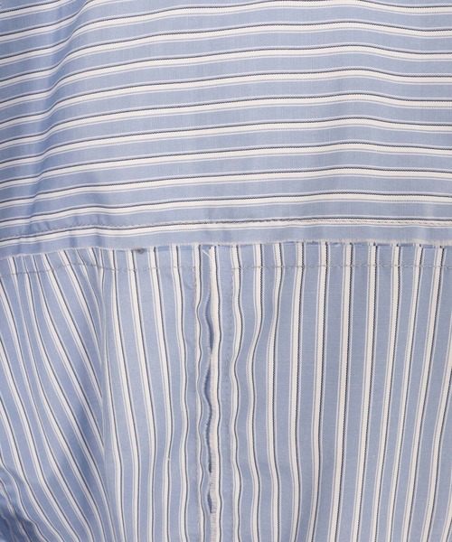ADAM PATEK（アダムパテック）の「ADAMPATEK/striped anarchy shirt/ストライプアナーキーシャツ（シャツ/ブラウス・メンズ・ブルー/ブラック・1/2）」の8枚目の写真