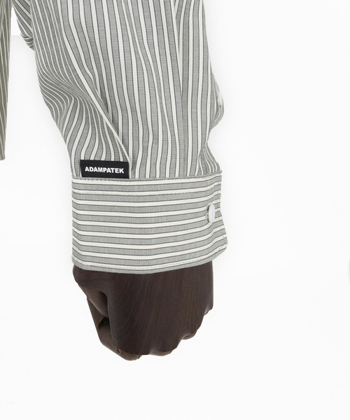 ADAM PATEK（アダムパテック）の「ADAMPATEK/striped anarchy shirt/ストライプアナーキーシャツ（シャツ/ブラウス・メンズ・ブルー/ブラック・1/2）」の11枚目の写真