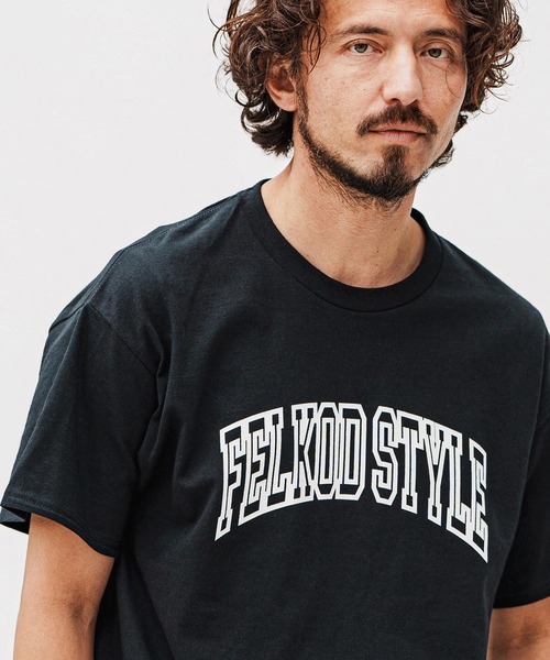 felkod(フィルコッド)の「mt9508- Dry touch Arch logo print Tee Tシャツ(Tシャツ/カットソー・メンズ・ホワイト/ブラック/グリーン系その他・XL/L/M/S)」の1枚目の写真