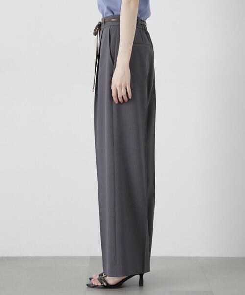 PROPORTION BODY DRESSING（プロポーションボディドレッシング）の「合皮ベルト付きワイドパンツ / 1215130304（その他パンツ・レディース・ダークグレー/ベージュ・MEDIUM/SMALL）」の12枚目の写真