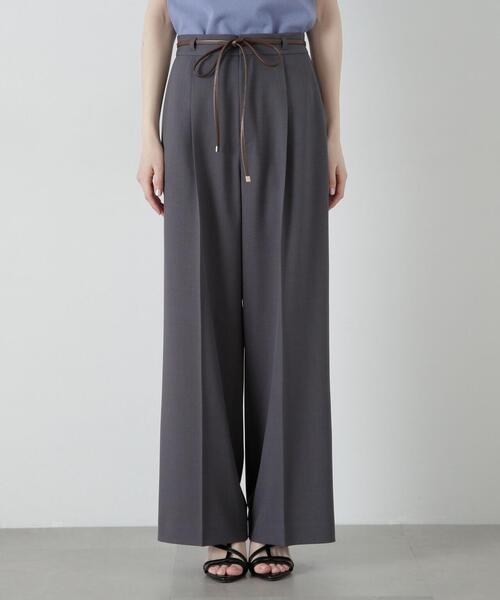 PROPORTION BODY DRESSING（プロポーションボディドレッシング）の「合皮ベルト付きワイドパンツ / 1215130304（その他パンツ・レディース・ダークグレー/ベージュ・MEDIUM/SMALL）」の13枚目の写真