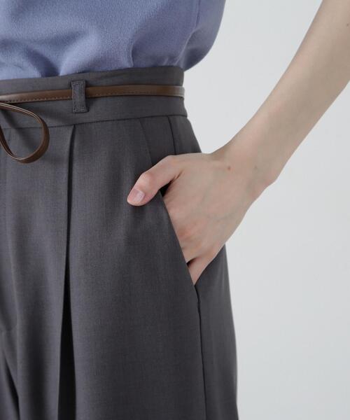 PROPORTION BODY DRESSING（プロポーションボディドレッシング）の「合皮ベルト付きワイドパンツ / 1215130304（その他パンツ・レディース・ダークグレー/ベージュ・MEDIUM/SMALL）」の18枚目の写真
