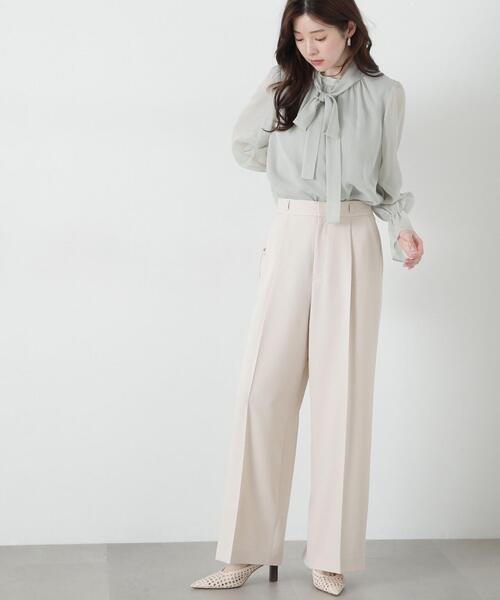 PROPORTION BODY DRESSING（プロポーションボディドレッシング）の「合皮ベルト付きワイドパンツ / 1215130304（その他パンツ・レディース・ダークグレー/ベージュ・MEDIUM/SMALL）」の21枚目の写真