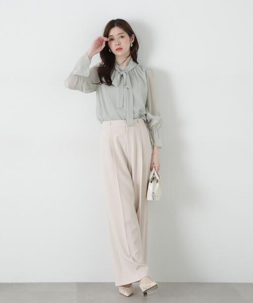 PROPORTION BODY DRESSING（プロポーションボディドレッシング）の「合皮ベルト付きワイドパンツ / 1215130304（その他パンツ・レディース・ダークグレー/ベージュ・MEDIUM/SMALL）」の22枚目の写真