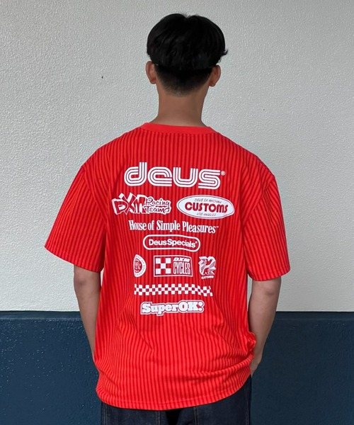 Deus Ex Machina☆SPLIT LANE TEE モトジャージ 半袖Tシャツ Mens T-Shirt|Deus Ex Machina|Split Lane Tee – Deus Ex