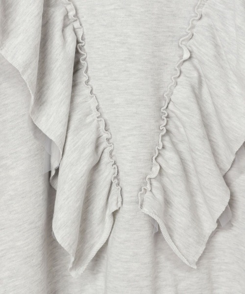 GLOBAL WORK（グローバルワーク）の「裏毛フリルスウェット/305055（スウェット・レディース・杢グレー/ブラック・MEDIUM/LARGE）」の3枚目の写真