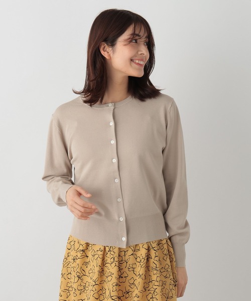 FOUND GOOD(ファウンドグッド)の「14GキレイナクルーニットCD(ニット/セーター・レディース・イエロー系2/ブルー系5/グリーン系2/グレー系/ベージュ/ブラック・L/M/S)」の1枚目の写真