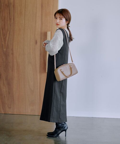 COHINA(コヒナ)の「COHINAレクタングルBAG 【低身長・小柄女性】(ショルダーバッグ・レディース・ブラック/グリーン/ベージュ・F)」の14枚目の写真