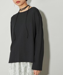 CITEN（シテン）の「＜CITEN＞リブ2WAY紐ロンT（Tシャツ/カットソー）」