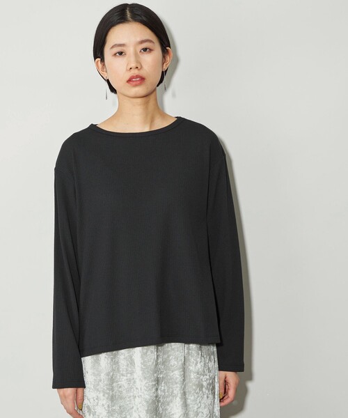 CITEN(シテン)の「<CITEN>リブ2WAY紐ロンT(Tシャツ/カットソー・レディース・イエロー/ホワイト/ブラック・FREE)」の7枚目の写真