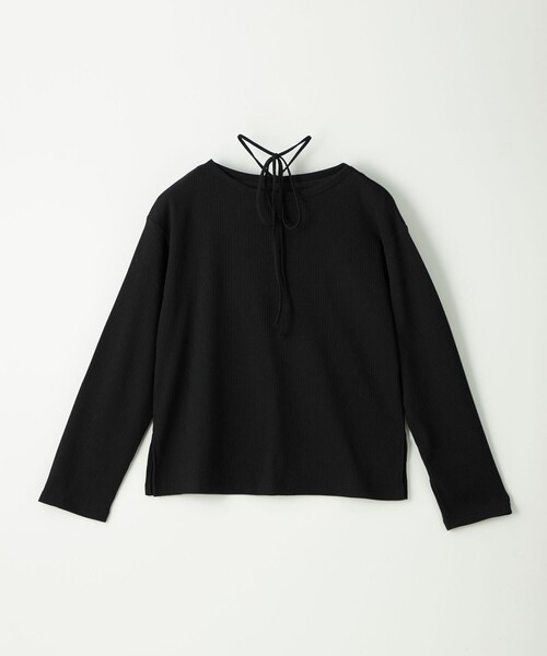 CITEN(シテン)の「<CITEN>リブ2WAY紐ロンT(Tシャツ/カットソー・レディース・イエロー/ホワイト/ブラック・FREE)」の12枚目の写真