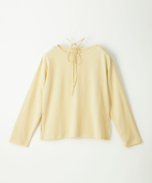 CITEN(シテン)の「<CITEN>リブ2WAY紐ロンT(Tシャツ/カットソー・レディース・イエロー/ホワイト/ブラック・FREE)」の16枚目の写真