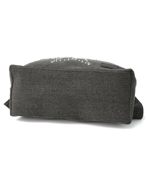 X-girl（エックスガール）の「STUDDED DENIM SHOULDER BAG（ショルダーバッグ・レディース・ブラック/ライトインディゴブルー・ONE SIZE）」の7枚目の写真