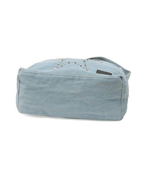 X-girl（エックスガール）の「STUDDED DENIM SHOULDER BAG（ショルダーバッグ・レディース・ブラック/ライトインディゴブルー・ONE SIZE）」の19枚目の写真