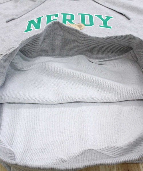 NERDY（ノルディ）の「NERDY クレバーネディプルオーバーフーディ CLEVER NEDDY PULLOVER HOODIE（パーカー・メンズ・ネイビー/ライトパープル/グレー・S/M/L）」の11枚目の写真