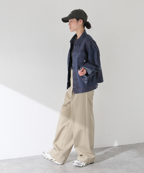 417 EDIFICE（フォーワンセブンエディフィス）の「Coating DENIM WIDEsleeve G / デニムジャケット（デニムジャケット・メンズ・ネイビー/ホワイト・MEDIUM/LARGE）」の19枚目の写真