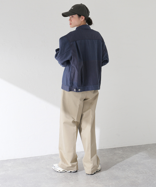 417 EDIFICE（フォーワンセブンエディフィス）の「Coating DENIM WIDEsleeve G / デニムジャケット（デニムジャケット・メンズ・ネイビー/ホワイト・MEDIUM/LARGE）」の20枚目の写真