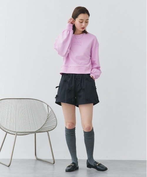 ad thie（アドティエ）の「リボン ナイロン ショートパンツ（その他パンツ・レディース・ブラウン/オフホワイト/ブラック・FREE）」の15枚目の写真