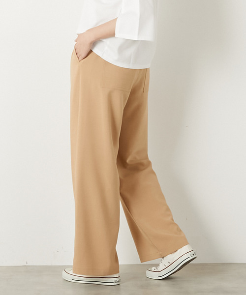 MELROSE claire(メルローズ クレール)の「【イージーストレートパンツ】(その他パンツ・レディース・サックスブルー/ブラック/ベージュ・3/2)」の4枚目の写真