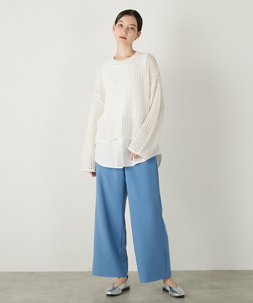 MELROSE claire(メルローズ クレール)の「【イージーストレートパンツ】(その他パンツ・レディース・サックスブルー/ブラック/ベージュ・3/2)」の22枚目の写真