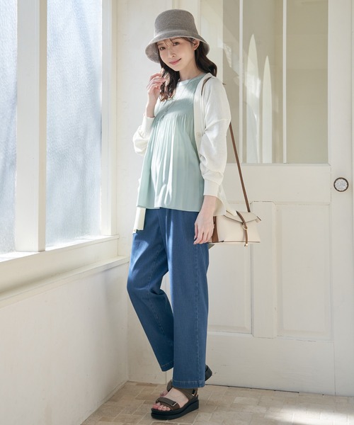 ikka（イッカ）の「【洗える】さらっとVネックカーディガン（カーディガン/ボレロ・レディース・クリアイエロー/チャコールグレー/オフホワイト/ライトグレー/ネイビー・M/L/S）」の9枚目の写真