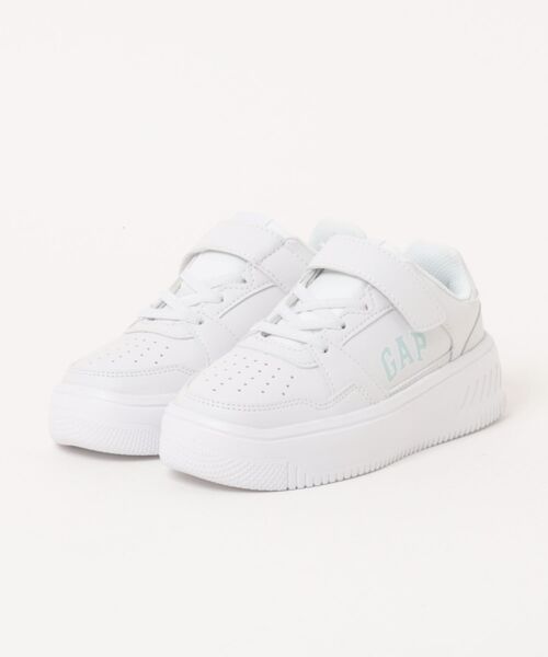 GAP（ギャップ）の「【GAP】 ジュニアスニーカー（スニーカー・キッズ・ホワイト×グリーン/ホワイト×ブルー・19.0cm/20.0cm/21.0cm/22.0cm/23.0cm）」の2枚目の写真