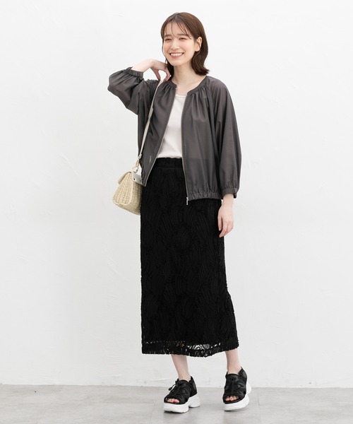 Honeys(ハニーズ)の「レースナロースカート(スカート・レディース・アイボリー/ブラック・3L/L/LL/M/S)」の6枚目の写真