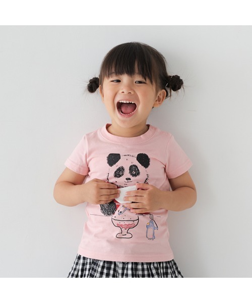 CHEEK ROOM（チークルーム）の「チークルーム パンダさんTシャツ（Tシャツ/カットソー・キッズ・グレー・80ｃｍ/90cm/110cm/100cm/120cm/130cm）」の3枚目の写真