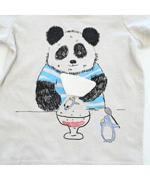 CHEEK ROOM（チークルーム）の「チークルーム パンダさんTシャツ（Tシャツ/カットソー・キッズ・グレー・80ｃｍ/90cm/110cm/100cm/120cm/130cm）」の12枚目の写真