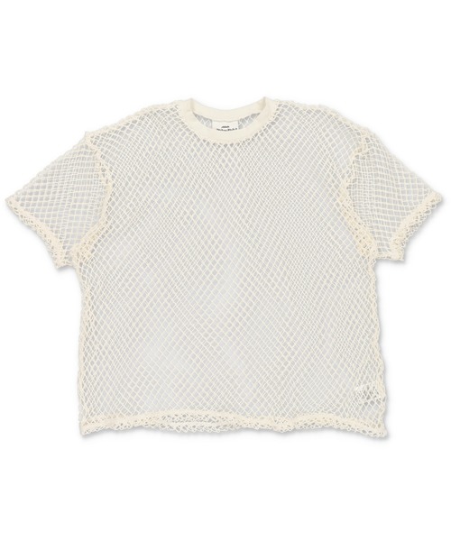 セール】メッシュニットカットソー/半袖/レイヤード（Tシャツ