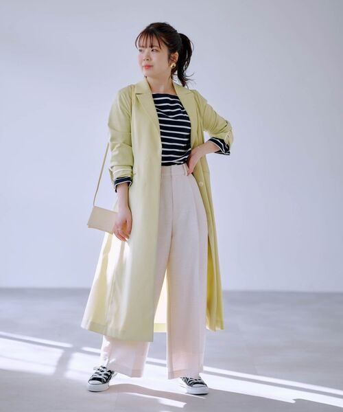 COHINA(コヒナ)の「バックフレアテーラードコート 【低身長・小柄女性】(その他アウター・レディース・ベージュ/イエロー/ブラウン・SHORT/REGULAR)」の12枚目の写真