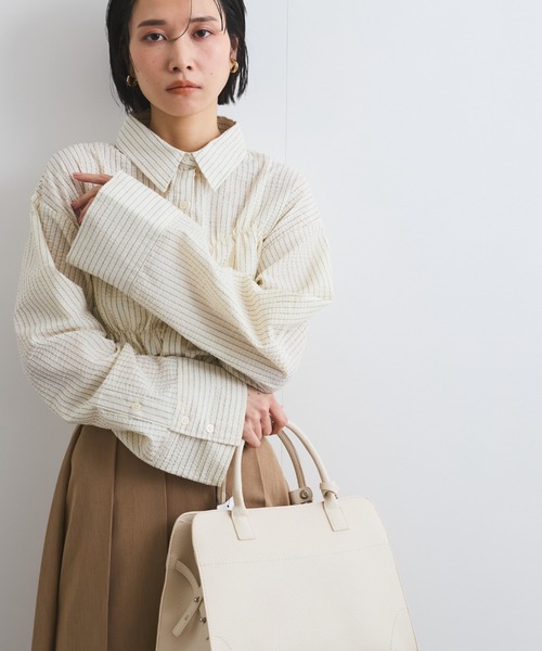 VICKY（ビッキー）の「ストライプシャーリングシャツ≪手洗い可能≫（シャツ/ブラウス・レディース・アイボリー/ブルー系その他・M）」の22枚目の写真