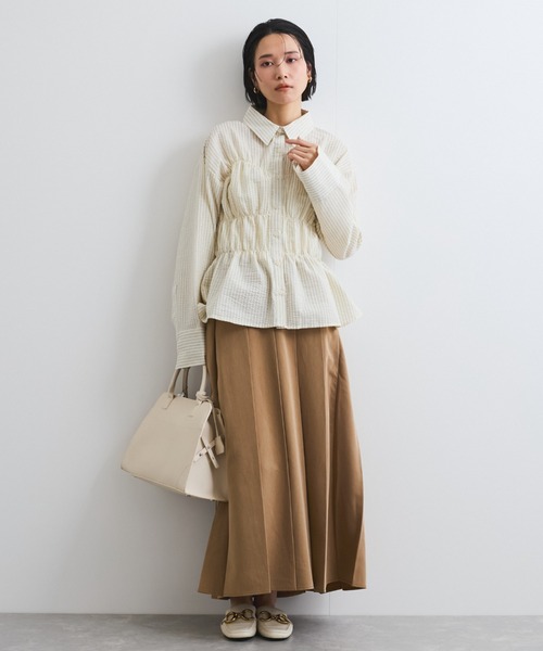 VICKY（ビッキー）の「ストライプシャーリングシャツ≪手洗い可能≫（シャツ/ブラウス・レディース・アイボリー/ブルー系その他・M）」の21枚目の写真