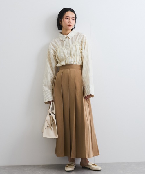 VICKY（ビッキー）の「ストライプシャーリングシャツ≪手洗い可能≫（シャツ/ブラウス・レディース・アイボリー/ブルー系その他・M）」の20枚目の写真