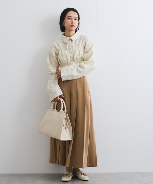 VICKY（ビッキー）の「ストライプシャーリングシャツ≪手洗い可能≫（シャツ/ブラウス・レディース・アイボリー/ブルー系その他・M）」の19枚目の写真