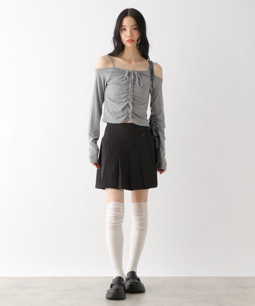 Heather(ヘザー)の「ラッププリーツミニスカート 327118(スカート・レディース・ブラック/グレー/ベージュ・S/M)」の15枚目の写真