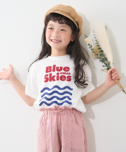 CIAOPANIC TYPY(チャオパニックティピー)の「【KIDS】【GOOD HOLIDAY】スーベニアリブTEE(Tシャツ/カットソー・キッズ・チャコールグレー/ホワイト系その他/ホワイト/イエロー・X-LARGE/LARGE/MEDIUM/SMALL/XX-LARGE)」の2枚目の写真